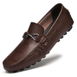 Mocassins Homme Work Brogue - Sneakers Respirantes Confortables - Semelle Synthétique - Marron