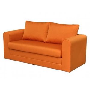 Canapé 2 Places Convertible En Tissu Danube Orange Achat