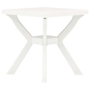 Ensemble table et chaise de jardin vidaXL Table de bistro Blanc 70x70x72 cm Plastique