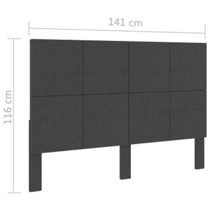 TÊTE DE LIT Tête de lit Gris foncé Tissu 140x200 cm - VINGVO - Contemporain - Design