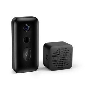 SONNETTE - CARILLON Sonnette vidéo sans fil, Xiaomi Smart Doorbell 3, Noir