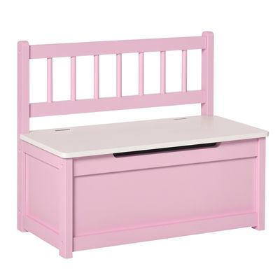 Banc-coffre pour enfants Relaxdays, rangement, tableau, dossier, H x L x P : 55,5 x 57 x 30 cm, motif lion, multicolore