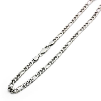 Chaîne Homme Acier Maille Striée - Longueur 62 Cm - Largeur 8 Mm - Argenté - Neuf Avec étiquettes