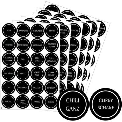 Armiz Etiquettes autocollantes bocaux, 64PCS - Etiquettes pour tableau noir  avec