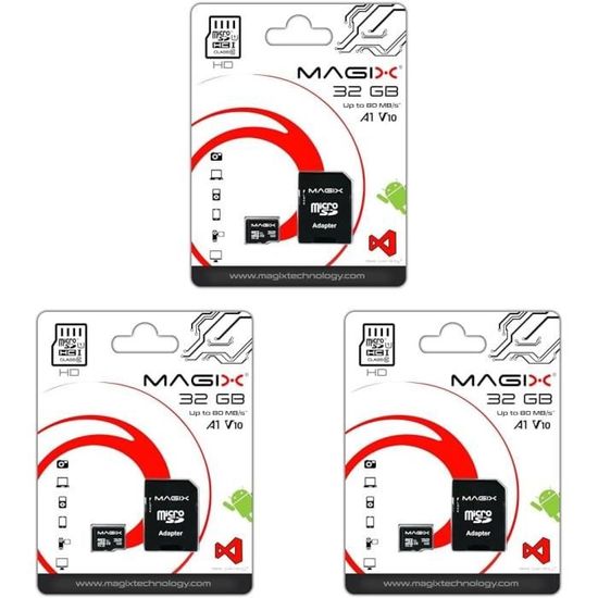 Lot De 2 Cartes Mémoire Haute Vitesse 256 Go Classe 10 Avec