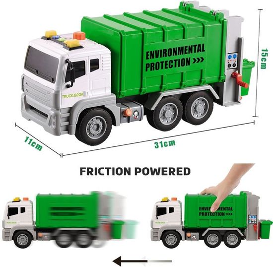 Set De 7 Engins De Chantier – Camions Avec Sons Et Lumières – Jouet éducatif Pour Garçons 3-7 Ans