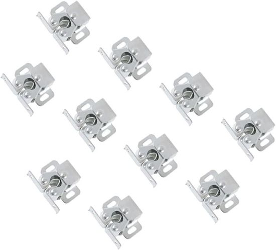 Sourcingmap Porte Armoire Penderie Mobilier Métal Tubulaire Loquet Fermeture à Bille Catcher 2pcs