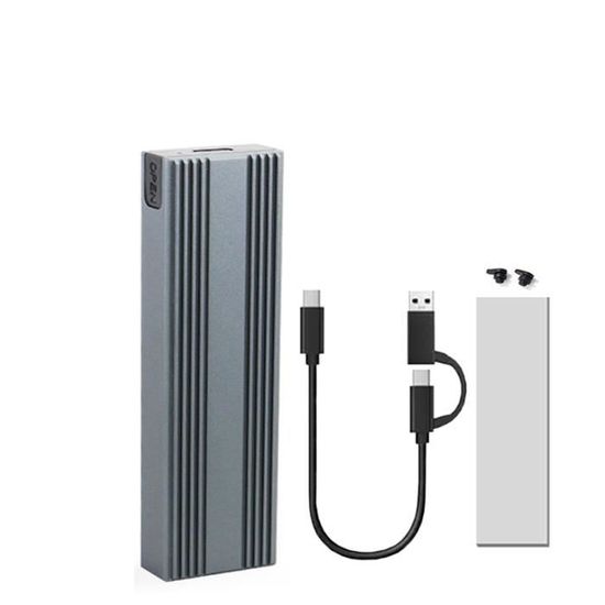 Boîtier SSD NVMe Magnétique M2 2230 - 10Gbps - Compatible IPhone 15 - Dissipation Aluminium