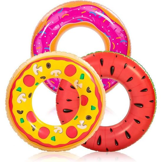 Lot De 3 Ballons Pastèque Gonflables Pour Piscine Et Plage : Jeu Aquatique, Décoration Fête, Amusement été