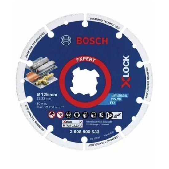 Disque à tronçonner Diamond Metal Wheel X-LOCK 125mm - BOSCH EXPERT - 2608900533