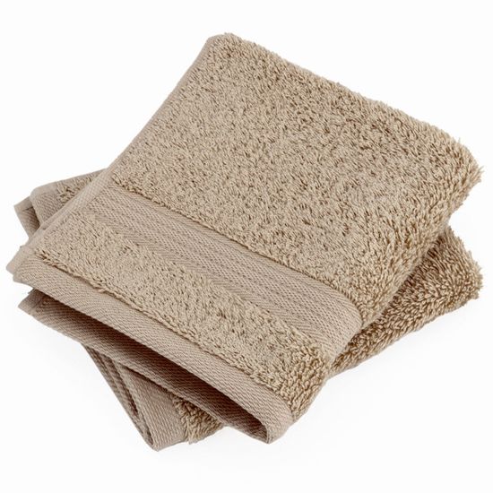 Lot De 2 Serviettes Invité 30x50cm Luxor Bleu Marine - 100% Coton Peigné 600g/m²