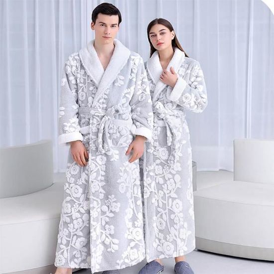 Maeau Peignoir De Bain Long Unisexe - Manches Longues, Ultra Absorbant Et Séchage Rapide, Confort Doux Pour Toute L'Année (M, XL, 3XL)