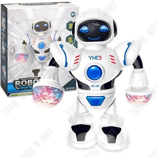 TD® Robot de danse électrique Jouets éducatifs  pour  enfants  avec  lumière  LED  et musique Robot de danse télécommandé