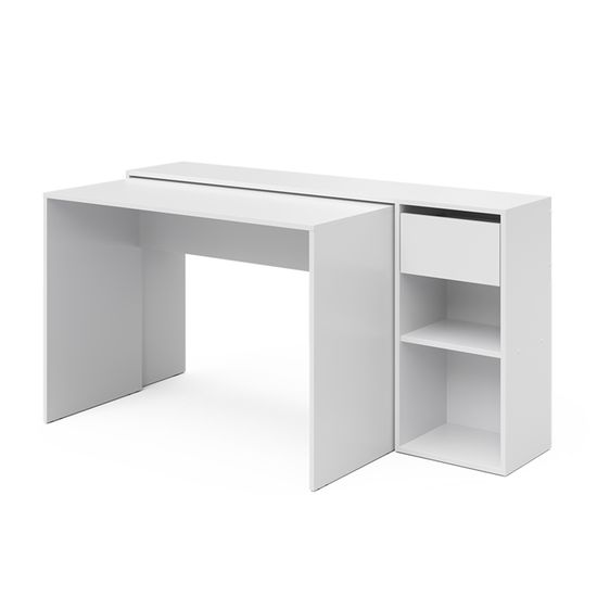 Bureau Nautica, bureau informatique, PC, blanc Vicco