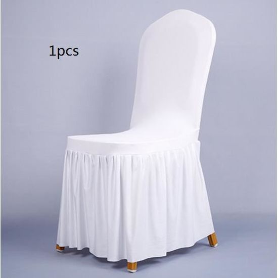 1PCS blanc Housse de chaise/revêtement hôtels mariage Housse Chaise Spandex Polyester Lycra Fini Tabouret Fauteuil Extensible