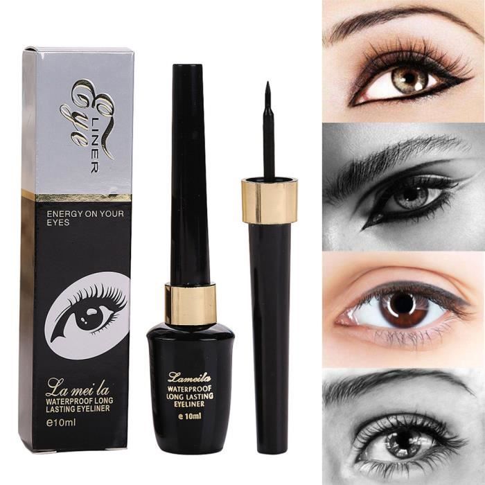 EYE-LINER Liquid Eyeliner Crayon Crayon Eye Liner Étanche Ensemble de Comestics de Maquillage Noir QXH71004081 miettelove yll 1204