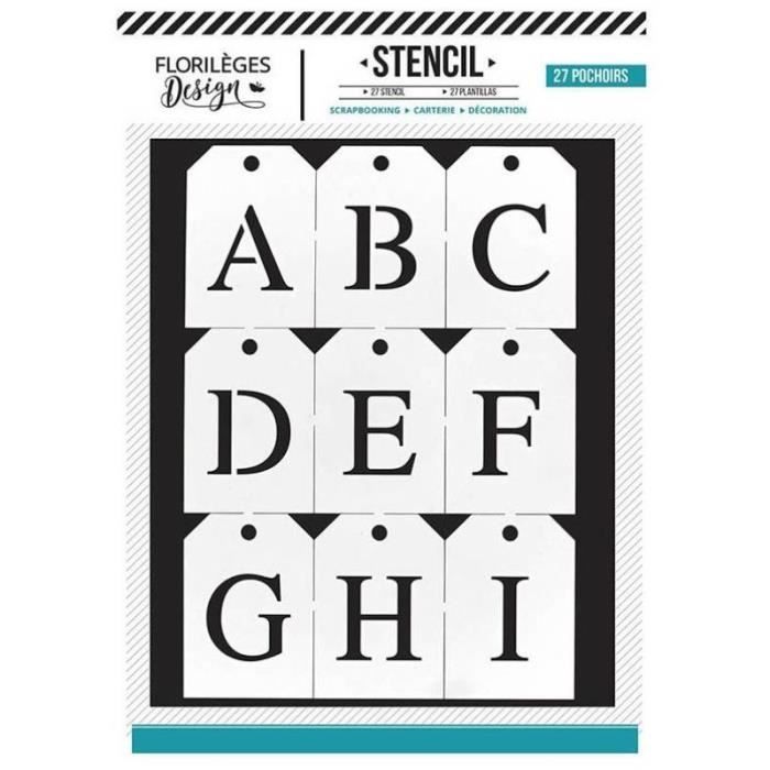 Pochoir Lettres Maped 8mm - Vert Transparent | Règle 300mm Graduée Pour Écriture
