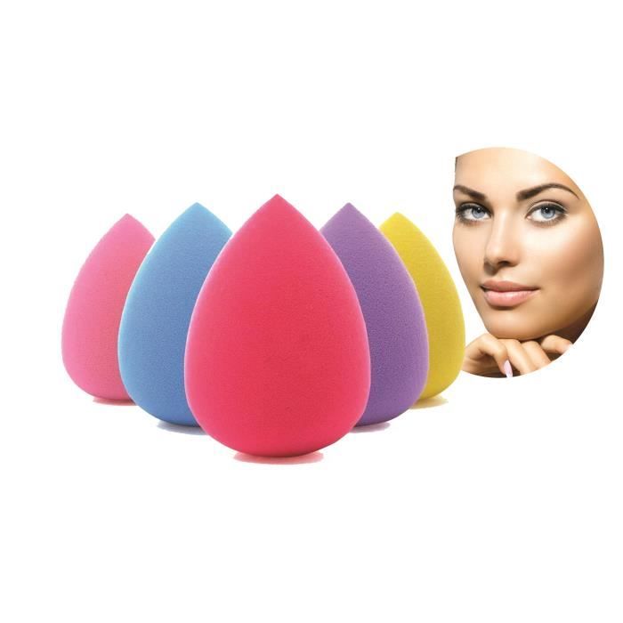 G-MOTIONS - Lot de 5 éponges de maquillage à fond de Teint, fard à paupières, joues, crèmes liquides/Maquillage mixe professionnel