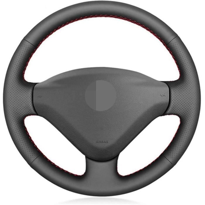 Couverture de volant de voiture en cuir artificiel. Pour Peugeot 207 2006 2014 Partner 2009 2018 Expert 2008 2016. Pour Fiat S 2329