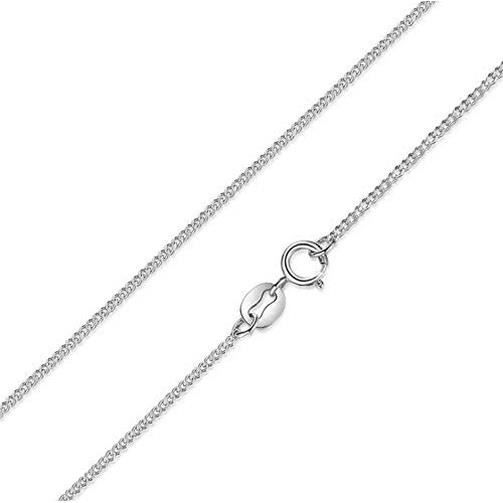 DIAN Jewellery 925 Argent Sterling 1.4 MM Collier Maille Gourmette - Argent Collier Chaîne pour Femmes - 40 CM
