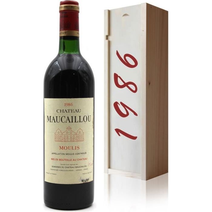 Coffret Château Maucaillou 1986 - 75cl AOC Moulis