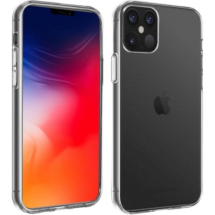 Coque iPhone 12 Pro Max Silicone Gel Flexible Ultra-fine et Légère Transparent Blanc