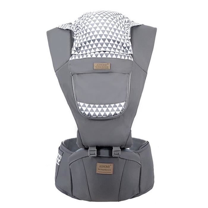 Porte bébé 0-36 mois Quatre saisons Coton gris Multifonction Sac de rangement pratique Économie du travail Confort et sécurité mode