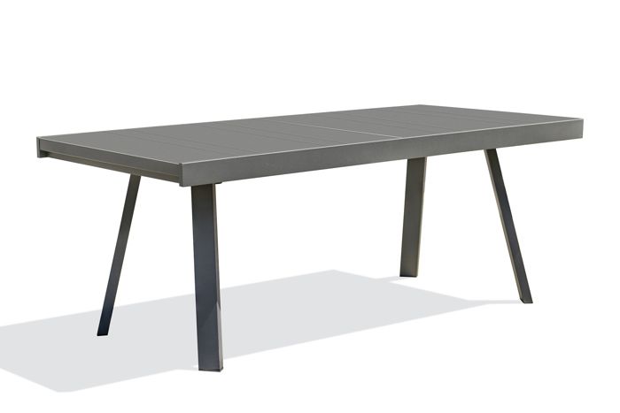 Table de jardin STOCKHOLM TB300 en aluminium avec rallonge intégrée - GRIS ANTHRACITE
