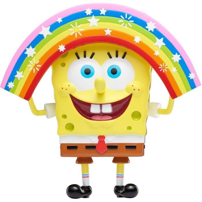 Figurine Bob l'Eponge de collection - Taille 20 cm - Masterpiece MEMES - Rainbow SpongeBob