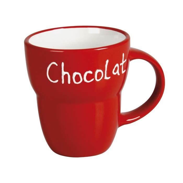 Mug évasé en céramique 0,3L rouge