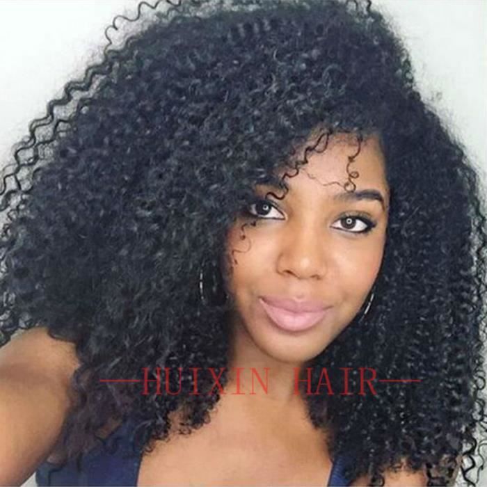 1 piece 22 pouces bresilienne kinky curly lace front wig cheveux humain naturels vierges lace perruque