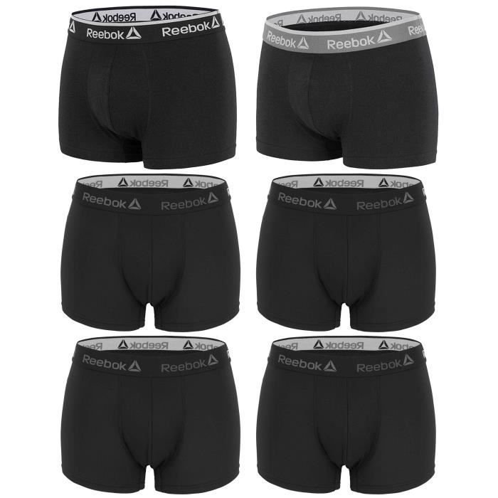 Pack 6 boxer REEBOK en noir pour homme