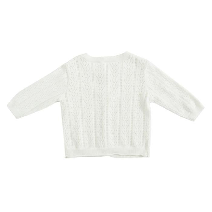 Infant Baby Pure Color Cardigan Coton Respirant Chemise De Protection Solaire Bébé Filles Manteau Pour GILET - CARDIGAN