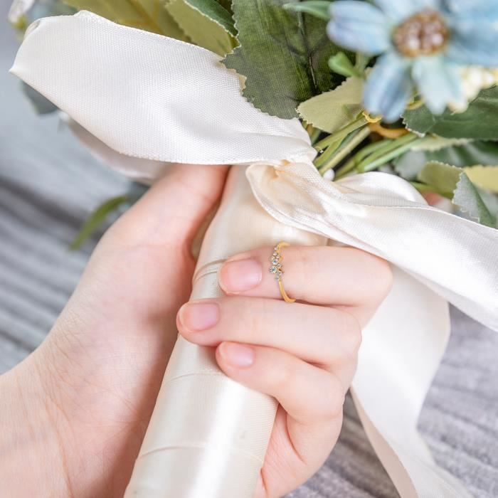 Anneau de mariage clouté blanc Anneaux Sterling Bijoux de mode pour femmes j895