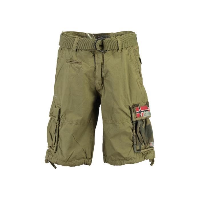 GEOGRAPHICAL NORWAY Bermuda PASTEQUE en coton Kaki - Homme
