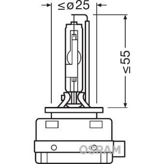 OSRAM Lampe à décharge xénon Original D1R
