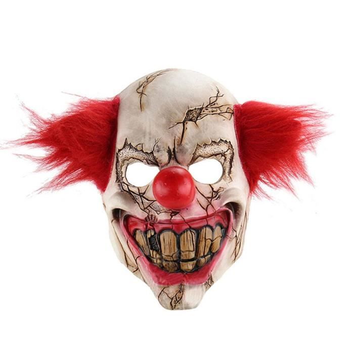 Clown mauvais visage Marrant Masque effrayant Halloween Noël émulsion Accessoires