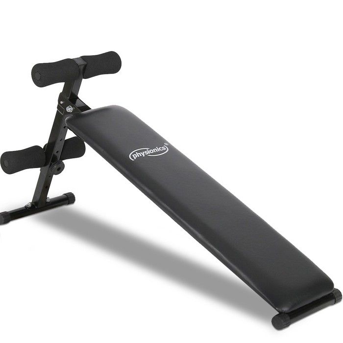 Physionics® Banc à Abdominaux - Pliable, Réglable en Hauteur - Banc de Musculation pour Sit Up, Appareil de Fitness, Gym, Sport