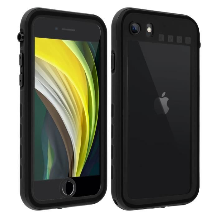 Coque Apple iPhone SE 2020 / 8 / 7 Hybride Waterproof Film Écran Redpepper noir Noir