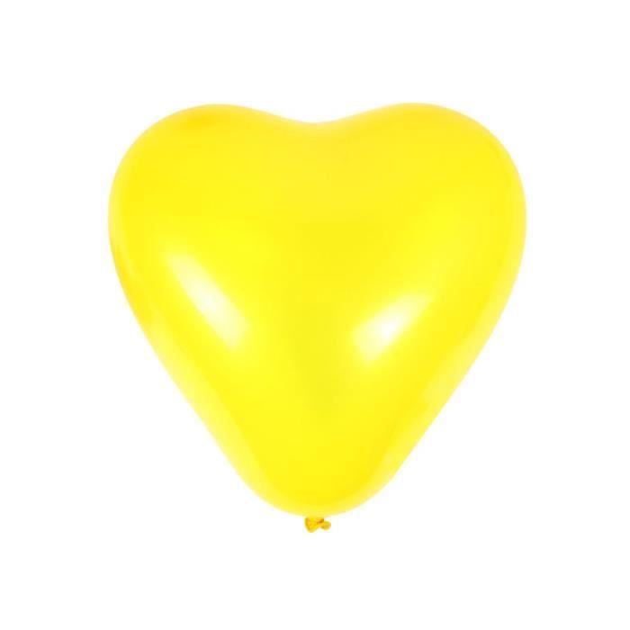 ^^SGbou1732☆ Ballons Colorés Ballons Ballons de Baudruche Jaune Forme d'amour Ballon Fêtes Anniversaire Cérémonie de Mariage Party