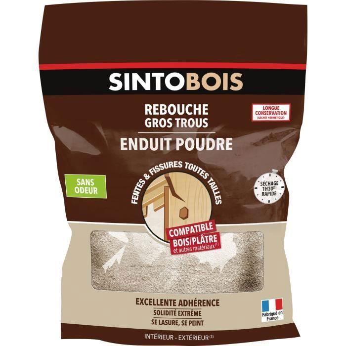 Sintobois rebouche gros trous Sinto - Sac zip 1 kg