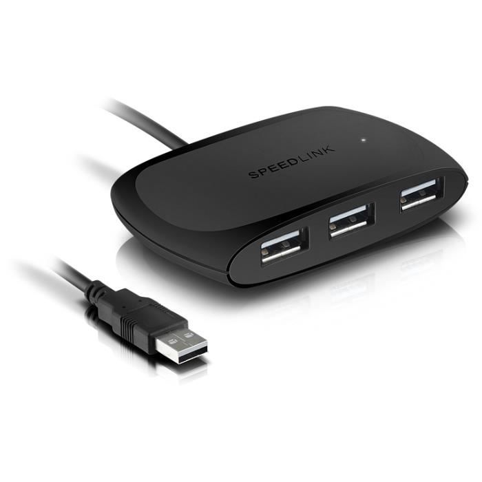 SPEEDLINK SL-140010-BK, USB 2.0, USB 2.0, 480 Mbit-s, Noir, Statut, 0,2 m
