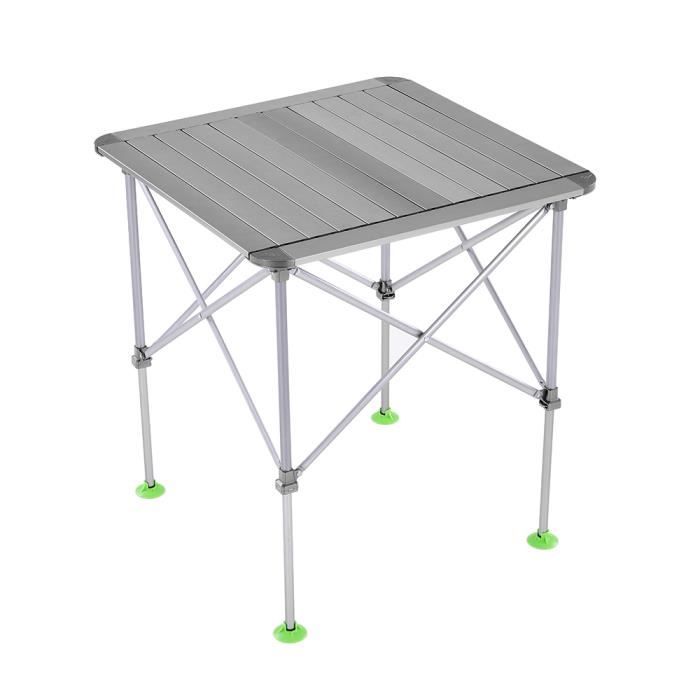 Table pliante de Camping extérieur Hauteur réglable en aluminium de BBQ pique-nique avec Sac de rangement portable