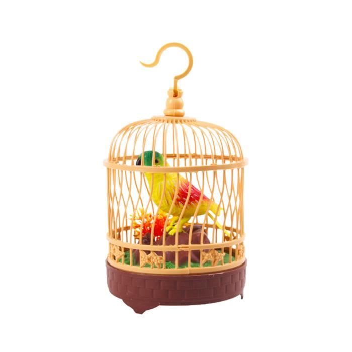1 Pc Perroquet Cage Jouet Éclairage Électrique Inductif Contrôle Vocal Jouets Éducatifs Imitation Oiseau pour Enfants JOUET