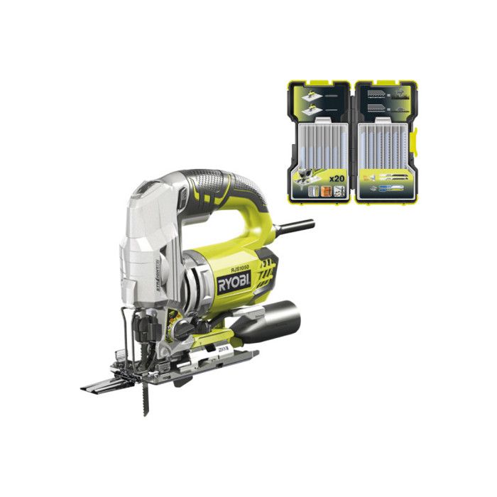 Pack RYOBI Scie sauteuse pendulaire RJS1050 KA5 105mm coffret de 20 lames bois métal 75 100mm RAK20JB - vue 7