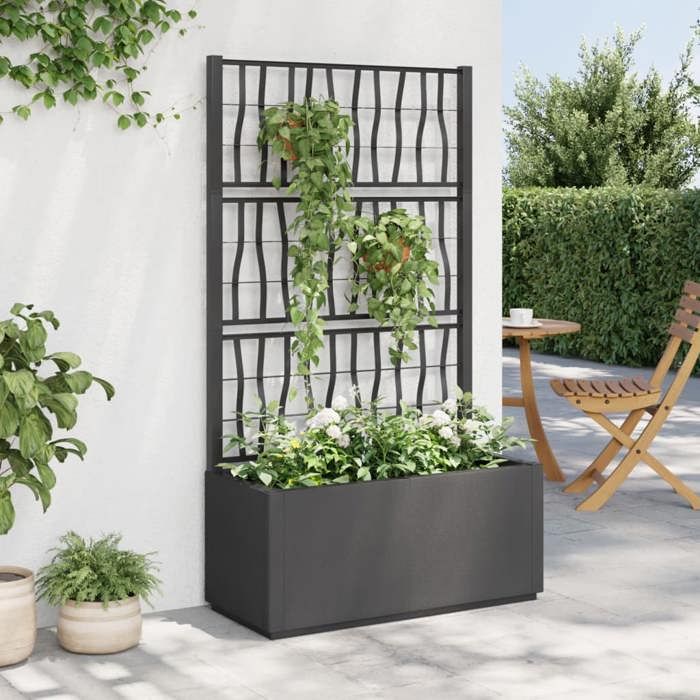 vidaXL Jardinière avec Treillis Bois de Sapin - vue 6
