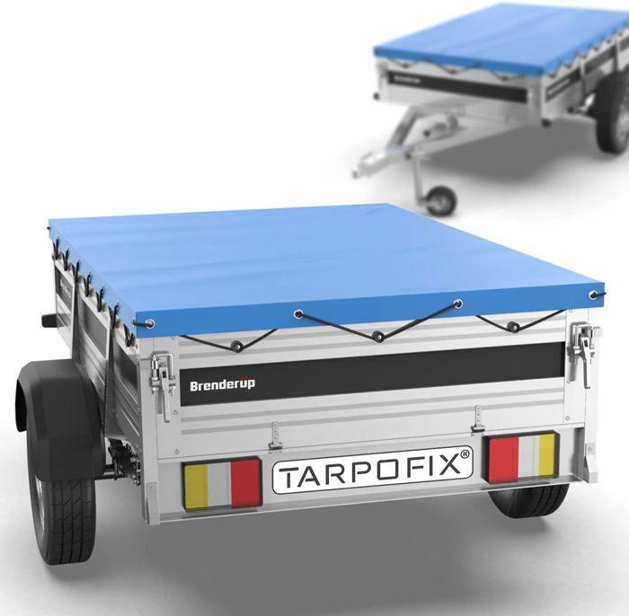 Housse Transport Bâche De Remorque 214x122cm - Tissu Oxford 420D Imperméable - Avec Œillets Et Cordes Corde élastique Incluse