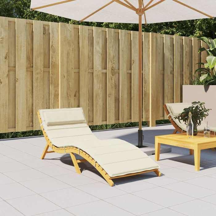 vidaXL Coussin de Chaise Longue Crème