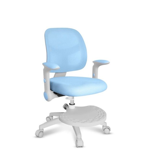Chaise de bureau enfant MARK ADLER Junior 5.0 Bleu - Ergonomique Hauteur et profondeur réglables Accoudoirs Repose-pieds
