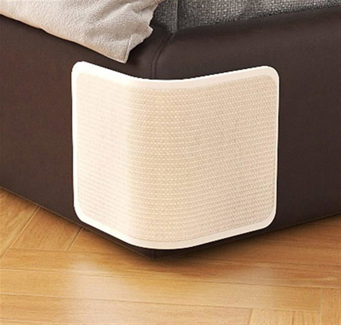 Tapis à Griffoir en Griffoir pour Chat Protection Canapé Chaise Coin Tapis à Griffoir avec Poches pour Intérieur,Beige,Côté